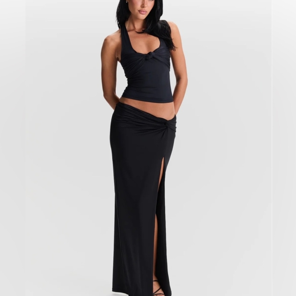 Chic Black Maxi Skirt for Women